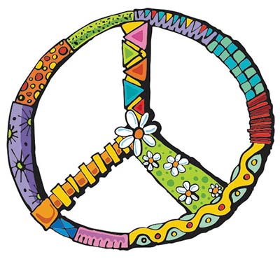 Colorful Peace Design Water Transfer Temporary Tattoo(fake Tattoo) Stickers NO.11419